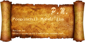 Pospischil Mahália névjegykártya